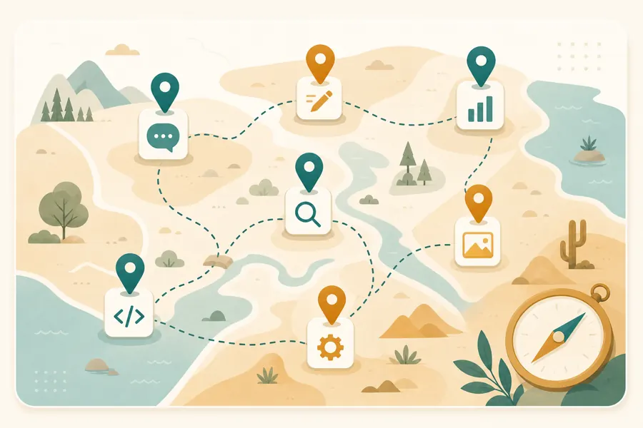 AIMap AI 导航插画